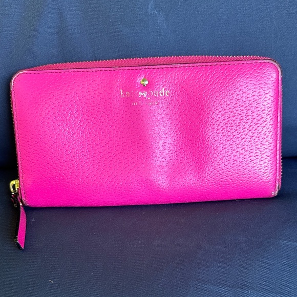kate spade Handbags - Kate Spade Fuchsia Zip-Around Wallet